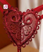 Gorgeous Love Heart Pearl Lace Thong Transparent Sexy Panty SonariBD 105251 (5)