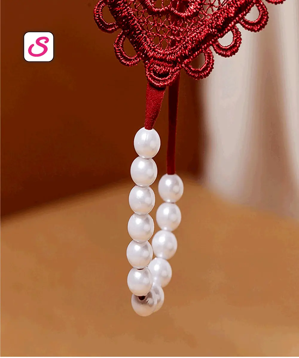 Gorgeous Love Heart Pearl Lace Thong Transparent Sexy Panty SonariBD 105251 (6)