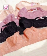 Luxurious Four Hook Stick Non Padded Net Bra SonariBD 10439 (1)