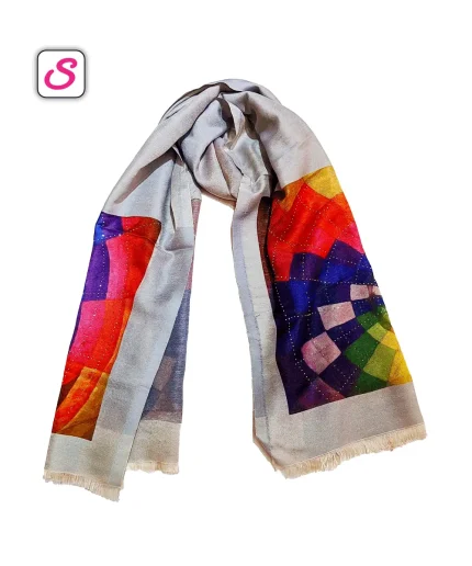 Super Premium 3D Anchal Print Stone Hijab